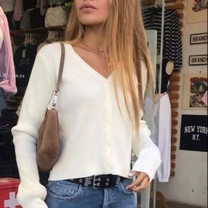 Brandy Melville brown suede shoulder bag